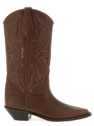 Sonora Brown Embroidered Pointed Toe Boot