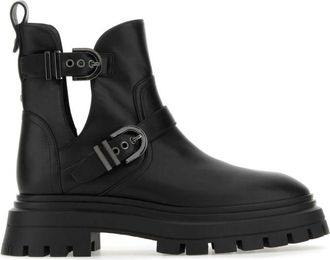 Stuart Weitzman Black Leather Maverick Boots