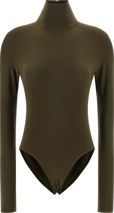 Norma Kamali Turtle Top Verde-Donna