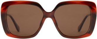 Mohala Eyewear Lani Polarized ContourBridge Square Sunglasses in Koa Tortoise /Tan Lenses at Nordstrom
