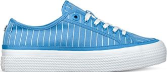 Tommy Hilfiger Schoenen, Dames, Blauw, 38 EU, Katoen, Essential Stripe Sneaker