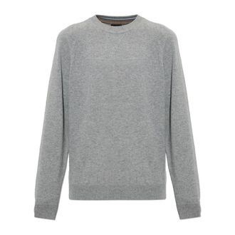 Paul Smith Round Neck Wool Jumper - Heren - Truien - Grijs - Maat: S Wol