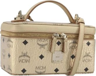 MCM Pre-owned Mini Shoulder Bag - Dames - Vintage Mini Tas - Geel - ONE Size - Leer - Vintage
