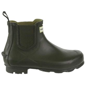 Hunter Norris Chelsea Rubber Womens Ankle Boots - Dark Olive - Size:UK 5