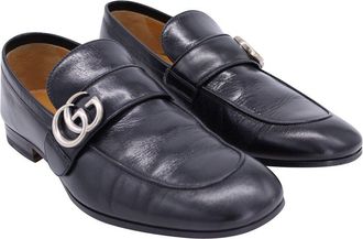 Gucci Mens Leather Gg Marmont Loafer (Authentic Pre-Loved)