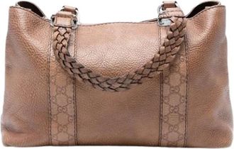 Gucci Pre-owned Handbags, female, Brown, Size: ONE SIZE Pre-owned Vintage Leather Handbag