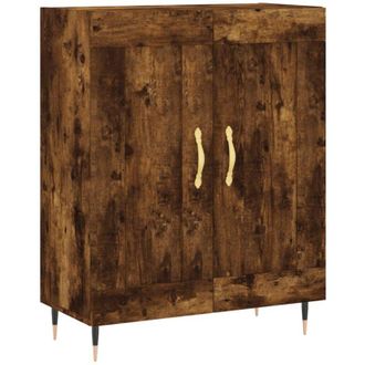 vidaXL Vidaxl - Aparador De Madera De Ingenier&iacute;a Roble Ahumado 69,5x34x90 Cm