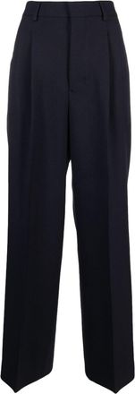 Ami wide-leg tailored trousers - women - Virgin Wool/Polyester - 40 - Blue