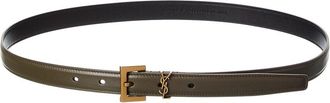 Saint Laurent Cassandre Leather Belt