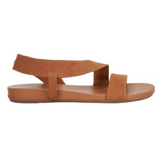 Dune London Dames/Dames Lucina Leren Platte Sandalen (Tan)