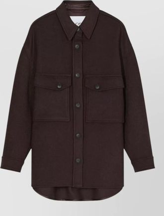 Closed oversized single-breasted coat