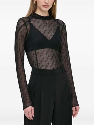 BOSS Top a fantasia - Nero