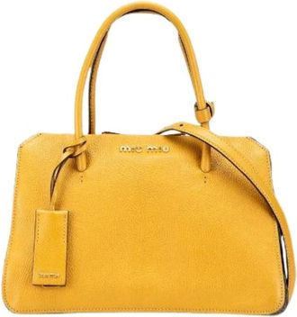 Miu Miu Pre-owned Handbags, female, Yellow, Size: ONE SIZE Pre-owned Handbag