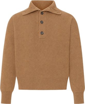 Ami WOOL SWEATER WITH POLO COLLAR - Ami Paris - Man