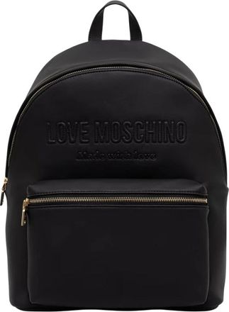 Love Moschino Rugzak - Dames - Rugzakken - Zwart - ONE Size - Leer - Tassen