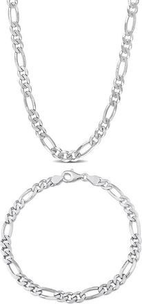 Delmar Figaro Chain Bracelet & Necklace Set in Silver at Nordstrom Rack