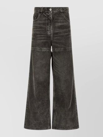 The Attico cut out jeans wide leg design