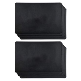 OEM Manteles Individuales Resistentes Al Calor, De Piel Sint&eacute;tica, Impermeables, Antideslizantes Y Lavables Para La Cocina (negro)