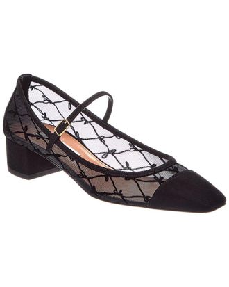 Aquazzura Mesh & Suede 40 Pump