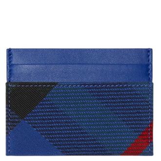 Burberry Check Print Leather Card Holder