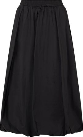 Max Mara Wijde A-lijn Rok - Dames - Midirokken - Zwart - XL - Rokken