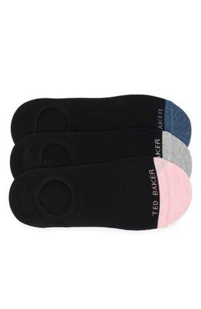 Ted Baker Pack of 3 No Show Socks in Black at Nordstrom Rack
