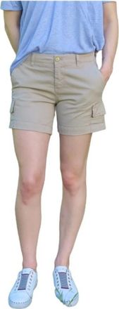 Mason's Cargo shorts met studs - Dames - Korte Broeken - Beige - XS - Katoen - Korte Broeken
