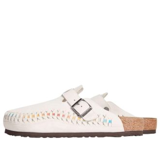 Birkenstock x Kith Boston Braided Suede Antique White Tie Dye 1031012