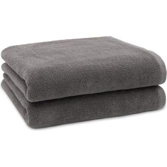 Linum Home Textiles 2-Pack Ediree Cotton Bath Towel Set in Charcoal at Nordstrom Rack
