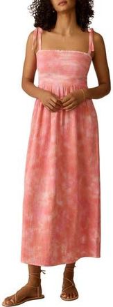 Faherty Dune Ella Organic Cotton Gauze Maxi Dress in Coral Skies Tie Dye at Nordstrom Rack, Size Xx-Small