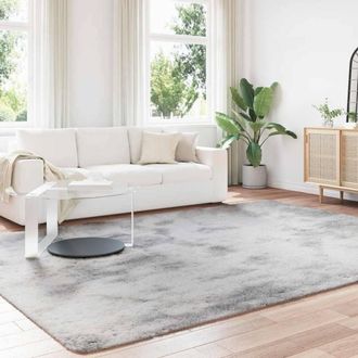 Berkfield Home Shaggy Rug High Pile NAVARRA Silver Grey 240x340 cm Polyester | Size: Medium