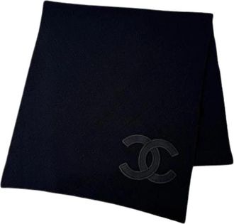 Chanel Pre-owned Wool scarves - Dames - Vintage Accessoires - Zwart - ONE Size - Vintage