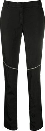 Alyx Zwarte Skinny Broek met Rits - Dames - Slim Fit Broeken - Zwart - S - Broeken