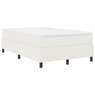 vidaXL Letto A Molle Crema E Bianco 120 X 190 Cm Tessuto In Cords Vidaxl
