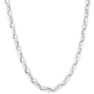 Pompeii3 Mens 14k Gold (96gram) or Platinum (180gram) 6.5mm Link Chain Necklace 24