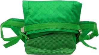 Bottega Veneta Pre-owned Belt Bags, female, Green, Size: ONE SIZE Pre-owned Nylon Crossbody Bag