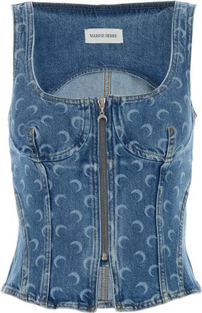 Marine Serre Denim Top