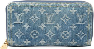 Louis Vuitton Light Blue Denim Long Wallet (Bi-Fold) (Pre-Owned)