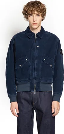 Stone Island 4100123 INDIGO MICRO CORDUROY-RINSED jacket