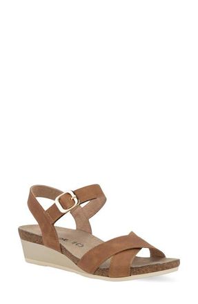 Naot Throne Wedge Sandal in Latte Brown Leather at Nordstrom, Size 11Us