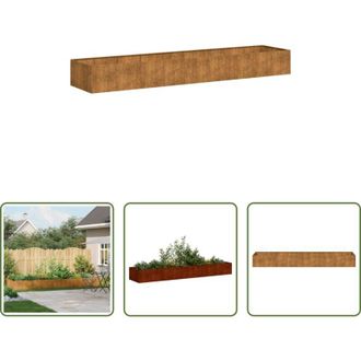 vidaXL Fioriera esterna - Fioriera Arrugginita 360x80x40 cm in Acciaio Corten