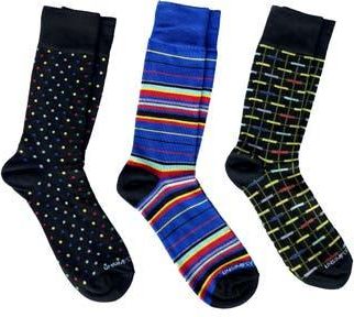 Unsimply Stitched Assorted 3-Pack Crew Socks in Multicolor Black at Nordstrom Rack