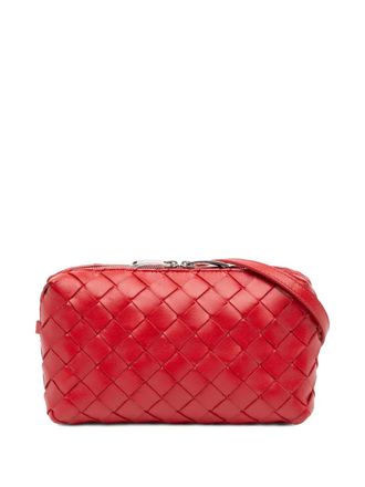 Bottega Veneta 2012-2025 Mini Nappa Intrecciato crossbody bag - women - Nappa Leather - One Size - Red