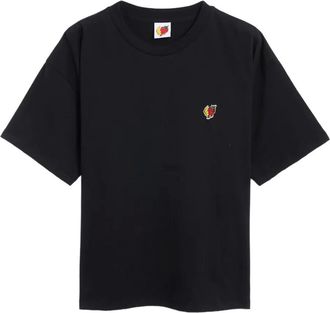 Sky High Farm embroidered fruit-logo T-shirt - men - Cotton - M - Black