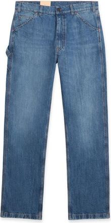 Fortela Allen Workwear Stone Wash Denim Trousers in Blue at Nordstrom, Size 32 X 31 Eu
