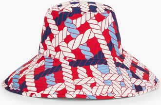 Talbots Nautical Vibes Wide Brim Hat - Red Pepper - 001 - 100% Cotton Talbots