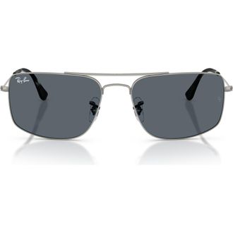 Ray-Ban Explorer 3 56mm Square Sunglasses in Gunmetal /Blue at Nordstrom