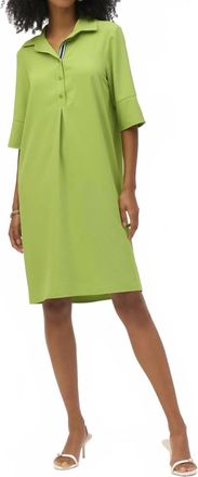 Joseph Ribkoff Eggshell Straight Shirt Dress In Greenery