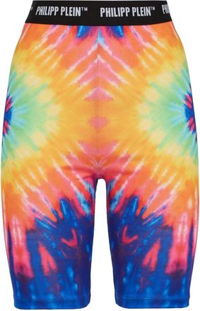 Philipp Plein Tie Dye Bike Shorts - Dames - Korte Broeken - Veelkleurig - XS - Polyester - Korte Broeken