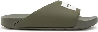 Givenchy Logo Rubber Sliders - Khaki - 45 (IT45 / UK11)